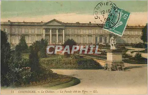 Cartes postales Compiegne Le Chateau La Facade Cote du Parc