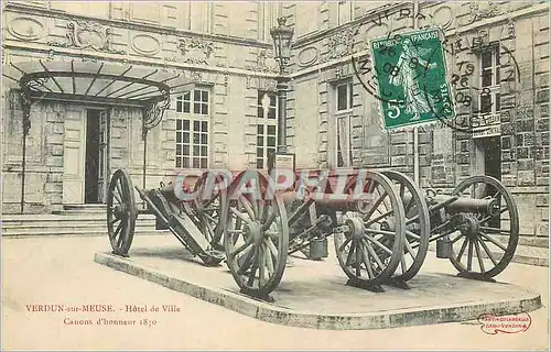 Ansichtskarte AK Verdun sur Meuse Hotel de Ville Canon d'Honneur 1870 Militaria