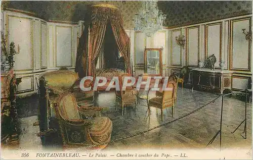 Ansichtskarte AK Fontainebleau Le Palais Chambre a Coucher de Pape