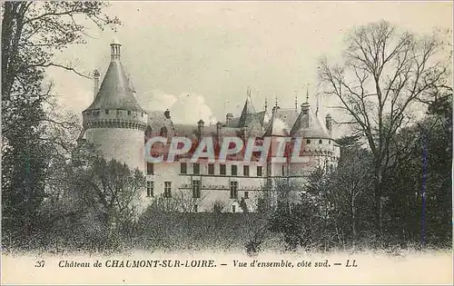 Cartes postales Chateau de Chaumont sur Loire Vue d'ensemble Cote Sud