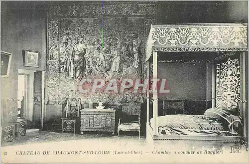 Ansichtskarte AK Chateau de Chaumont sur Loire (Loir et Cher) Chambre a Coucher de Ruggieri