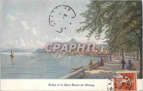 Cartes postales Evian le Quai Baron de Blonay