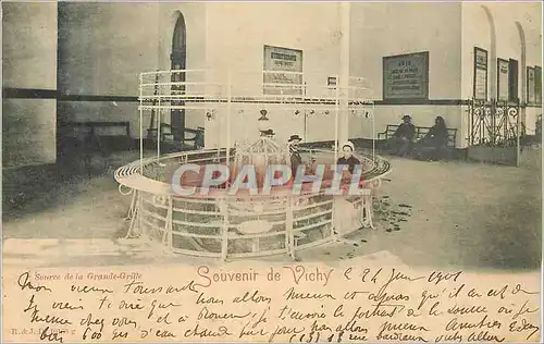 Cartes postales Souvenir de Vichy Source de Grande Grille (carte 1900)