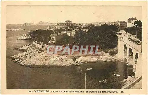 Cartes postales Marseille Pont de la Fausse Monnaie et Pointe de Malmousque