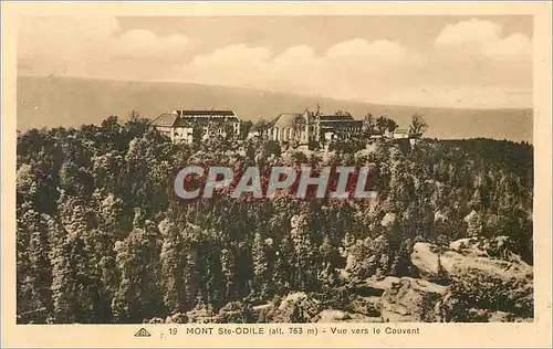Cartes postales Mont Ste Odile (alt 763 m) Vue vers le Couvent