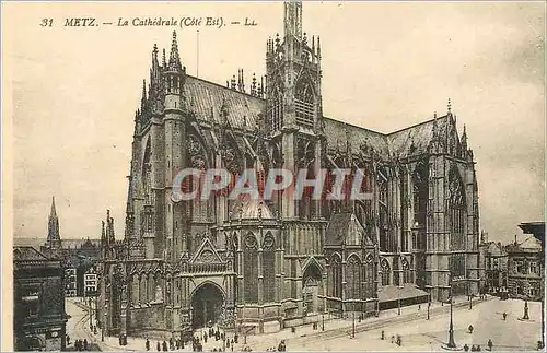 Ansichtskarte AK Metz La Cathedrale (Cote Est)