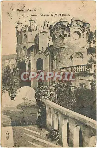 Cartes postales Nice La Cote d'Azur Chateau de Mont Boron
