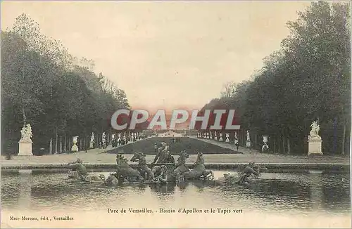Cartes postales Parc de Versailles Bassin d'Apollon et le Tapis Vert