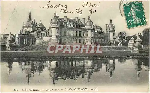 Cartes postales Chantilly Le Chateau La Facade Nord Est