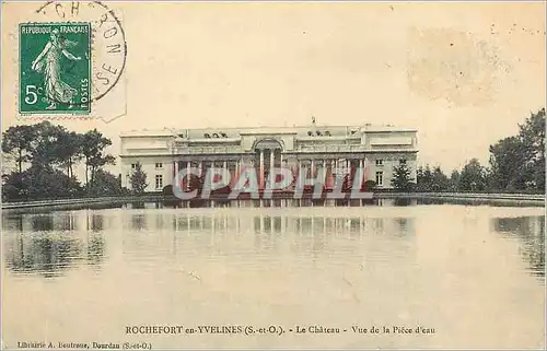 Cartes postales Rochefort en Yvelines (S et O) Le Chateau Vue de la Piece d'Eau