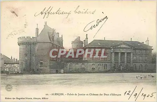 Ansichtskarte AK Alencon Palais de Justice et Chateau des Ducs d'Alencon