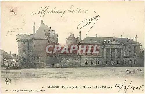 Cartes postales Alencon Palais de Justice et Chateau des Ducs d'Alencon