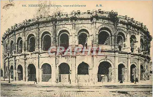 Cartes postales Nimes Les Arenes Vue Exterieure