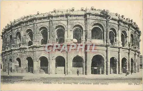 Cartes postales Nimes Les Arenes vue Exterieure (Cote Ouest)