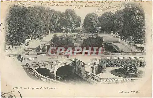 Cartes postales Nimes Le Jardin de la Fontaine