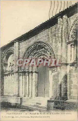 Cartes postales Parthenay Portail de N D de la Couldre (XIIe Siecle)