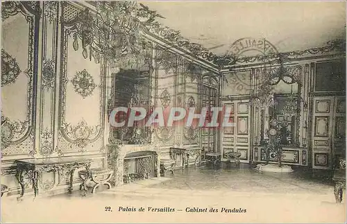 Cartes postales Palais de Versailles Cabinet des Pendules