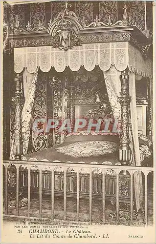Cartes postales Chambord Le Chateau Le Lit du Compte de Chambord