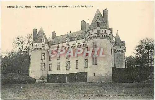 Cartes postales Luche Pringe Chateau de Gallerande Vue de la Route