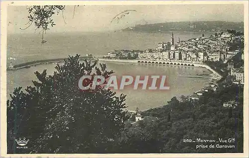 Cartes postales moderne Menton Vue Generale prise de Garavan