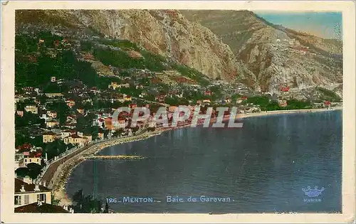 Moderne Karte Menton Baie de Garavan