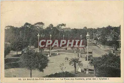 Cartes postales La Baule les Pins (Loire Inf) La Place des Palmiers prise des Sylphes