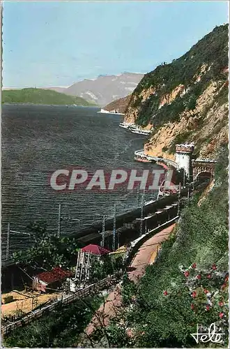 Moderne Karte Lac de Bourget Route de la Corniche Les Tunnels