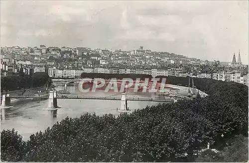 Cartes postales moderne Lyon Perspective des Ponts sur la Saone