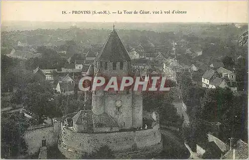 Cartes postales Provins (S et M) La Tour de Cesar Vue a Vol d'Oiseau