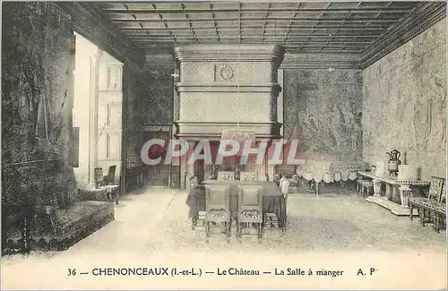 Cartes postales Chenonceaux (I e L) Le Chateau La Salle a Manger