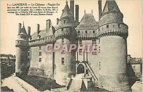 Ansichtskarte AK Langeais Le Chateau Facade Est