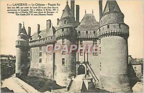 Cartes postales Langeais Le Chateau Facade Est