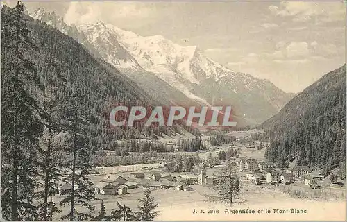 Cartes postales Argentiere et le Mont Blanc