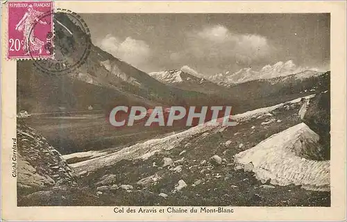 Cartes postales Col des Aravis et Chaine du Mont Blanc