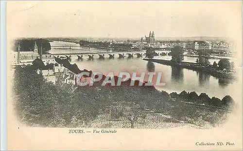 Cartes postales Tours Vue Generale (carte 1900)