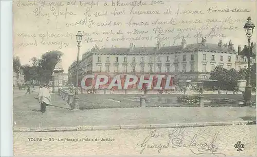 Cartes postales Tours La Place du Palais de Justice