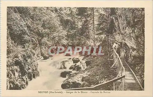 Ansichtskarte AK Servoz (Hte Savoie) Gorges de la Diozaz Cascade de Barme