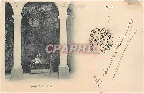 Ansichtskarte AK Vichy Source de la Grotte (carte 1900)