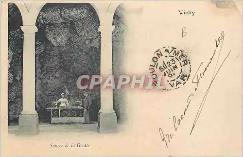 Cartes postales Vichy Source de la Grotte (carte 1900)