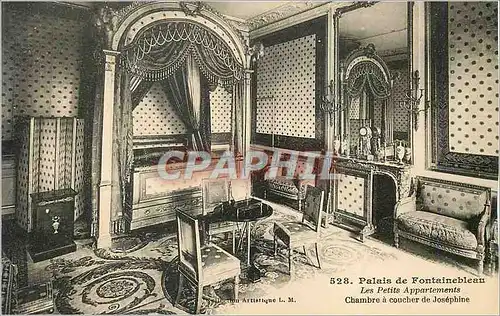 Cartes postales Palais de Fontainebleau Les Petits Appartements Chambre a Coucher de Josephine