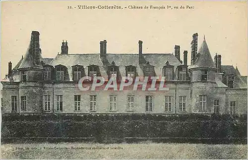 Cartes postales Villers Cotterets Chateau de Francois Ier vu du Parc