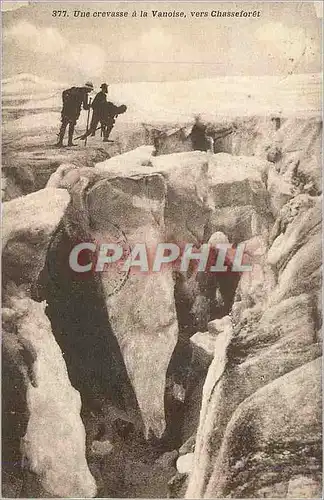 Ansichtskarte AK Une Crevasse a la Vanoise vers Chasseforet Alpinisme