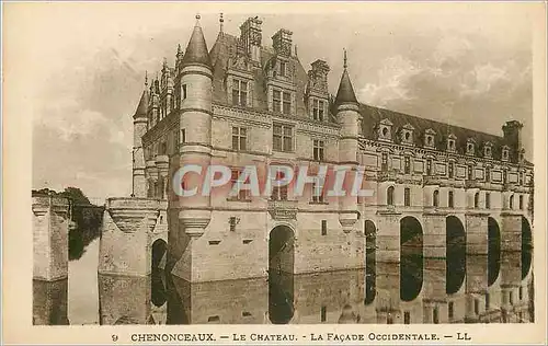 Cartes postales Chenonceaux Le Chateau La Facade Occidentale