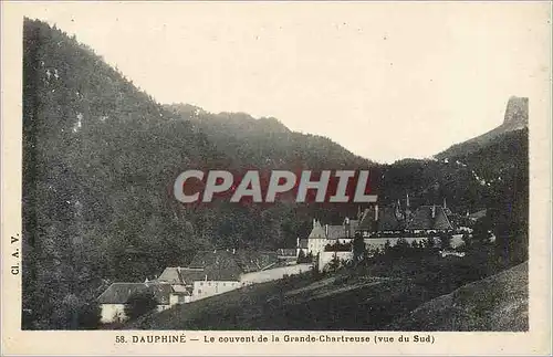 Cartes postales Dauphine Le Couvent de la Grande Chartreuse (Vue du Sud)