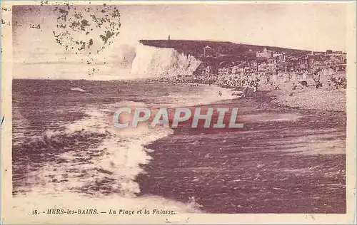 Cartes postales Mers les Bains La Plage et la Falaise
