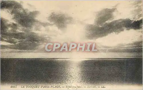 Cartes postales Le Touquet Paris Plage Soleil Couchant