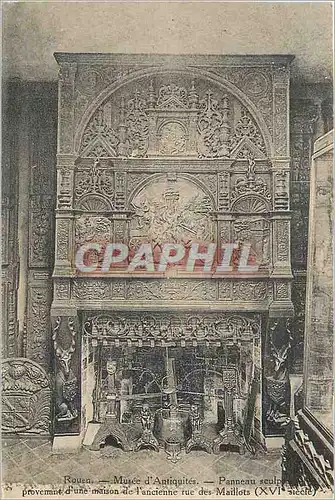 Cartes postales Rouen Musee d'Antiquites Panneau Sculpture provenant d'une maison de l'ancienne rue des Maillots