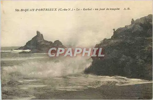 Cartes postales St Quay Portrieux (C du N) Le Gerbot un Jour de Tempete