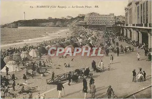 Ansichtskarte AK Biarritz (Cote Basque) La Grande Plage