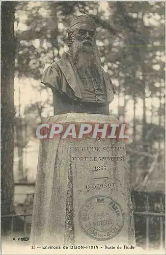 Cartes postales Environs de Dijon Fixin Buste de Rude